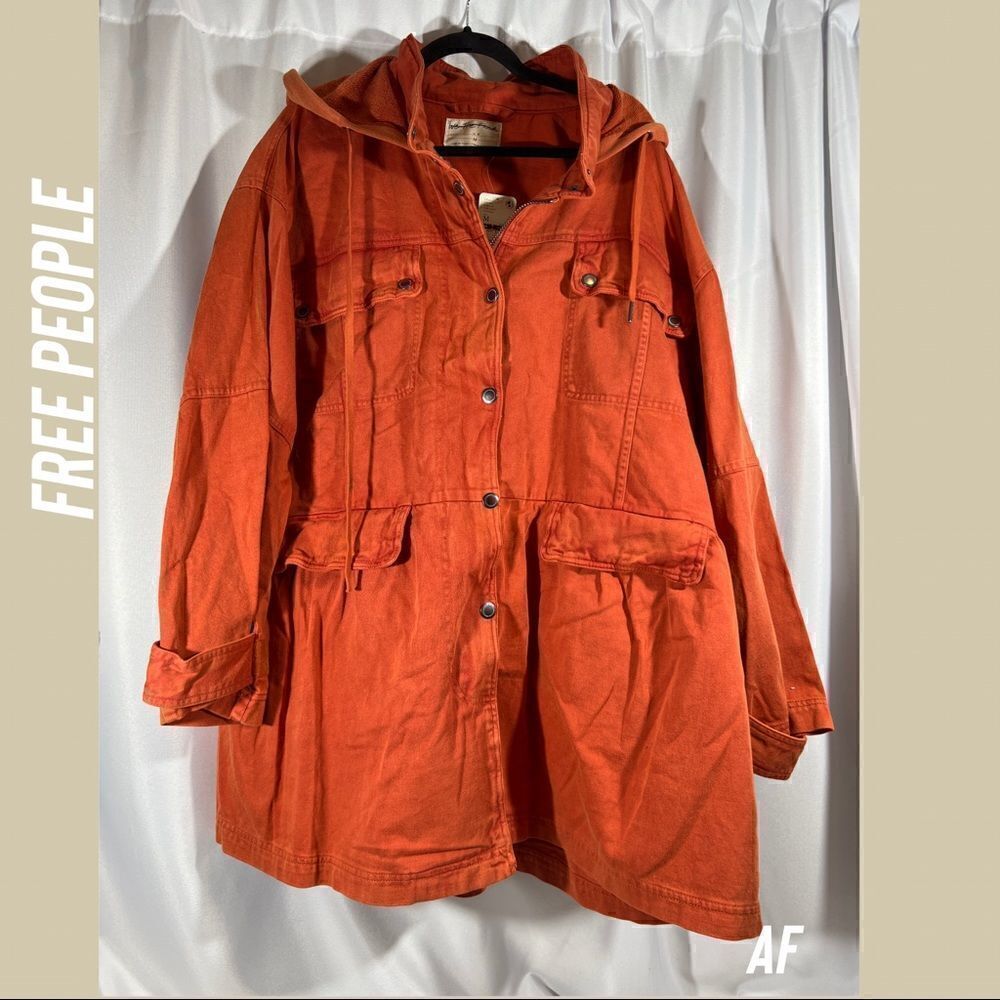 WE THE FREE NOCTURNE HOODIE JACKET IN ORANGE NWT MEDIUM - Picture 4 of 10